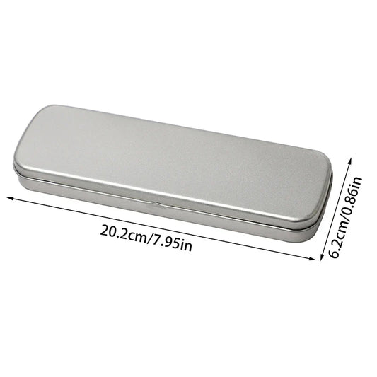 Metal Pen Box – Heavy Duty Rectangular Pencil &amp; Fountain Pen Case