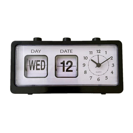 Mechanical Flip Clock – Retro Desktop Digital Clock with Calendar Display