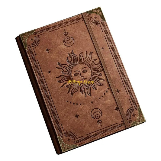 C90C Hardcover Leather Notebook – 240 Pages, Lined, Refillable with 6 Rings & Leather Cover