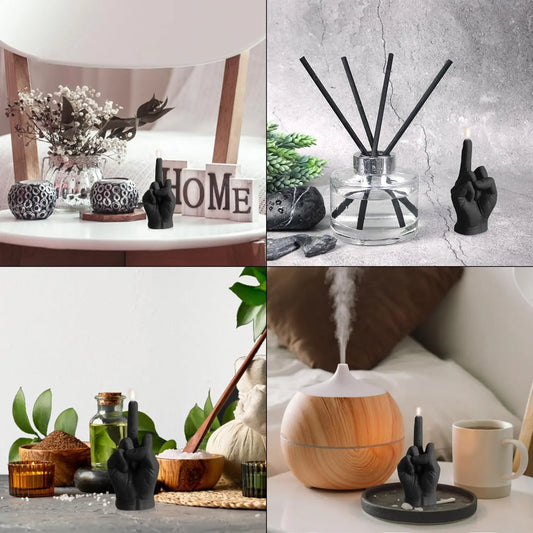 Hand Gesture Scented Candle – Aesthetic Soy Wax Sculpture for Room & Desk Decor