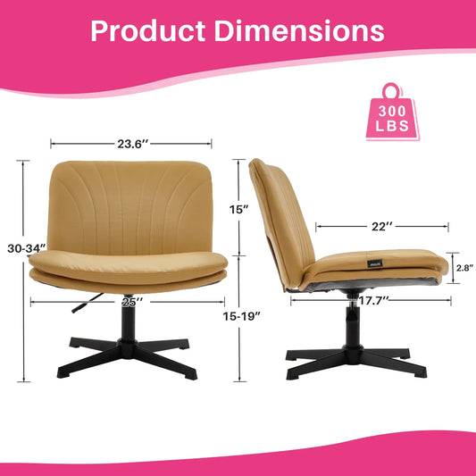 Redlife Criss Cross Chair – Rotating Adjustable Office Chair with PU Leather & Double Cushion