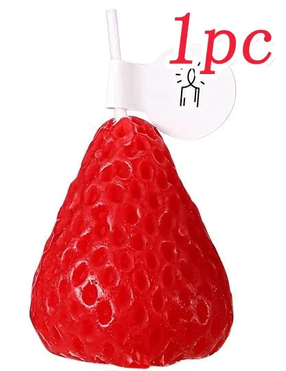 Strawberry Shape Scented Candle – Handmade Aromatherapy Wax Candles (1/2/4Pcs)