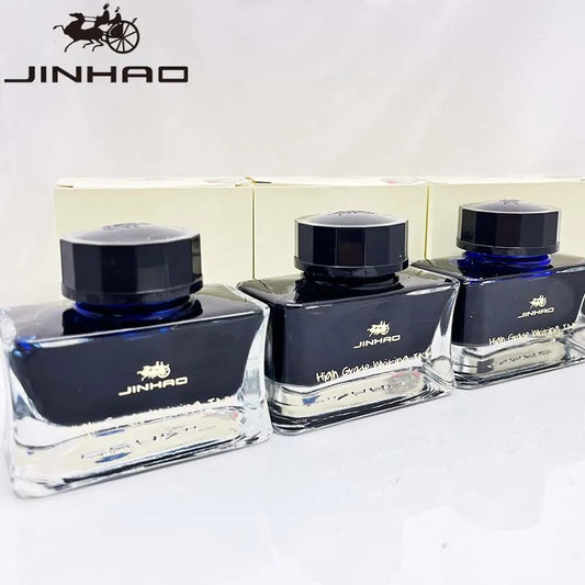 Jinhao Premium 50ml Fountain Pen Ink - Smooth Black/Blue/Blue Black Calligraphy Ink - Ideal for Writing and