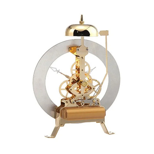 Small Vintage Metal Table Clock – Luxury Mini Bedside Watch for Home & Office Décor