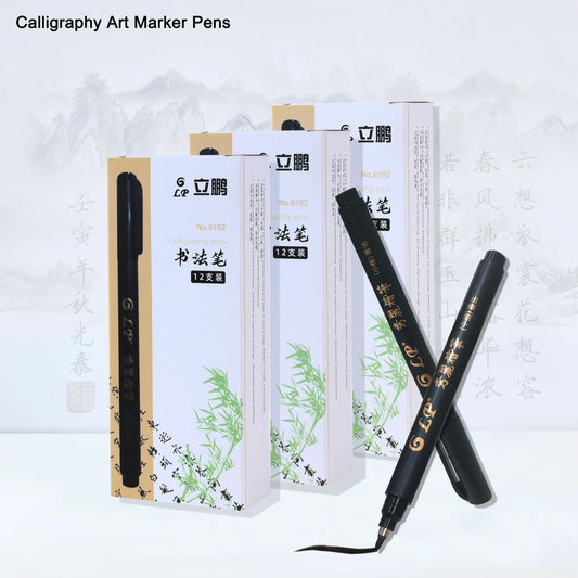 4-Piece Calligraphy Art Marker Pen Set – Brush Pens for Writing, Art & Crafts