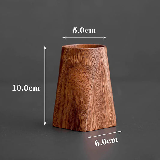 Vintage Wooden Pen Holder – Minimalist Large-Capacity Desk Organizer