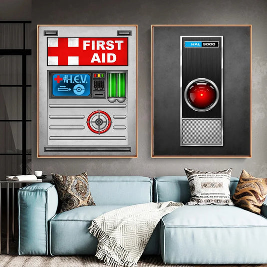 Modern Half-Life HEV Charger Art Poster – Sci-Fi Gaming Wall Decor