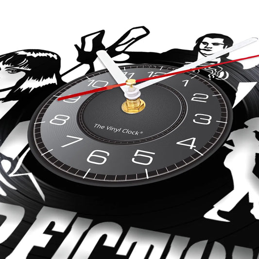 Pulp Fiction Retro Vinyl Record Wall Clock – Classic Movie-Themed Décor for Cinema Lovers