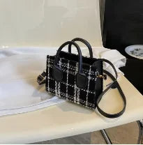 Women's Mini Check Pattern Handbag – Lightweight & Elegant Crossbody Bag
