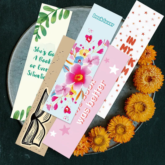30pcs Aesthetic Cartoon Bookish Reading Bookmarks – Fun Page Markers for Students & Readers
