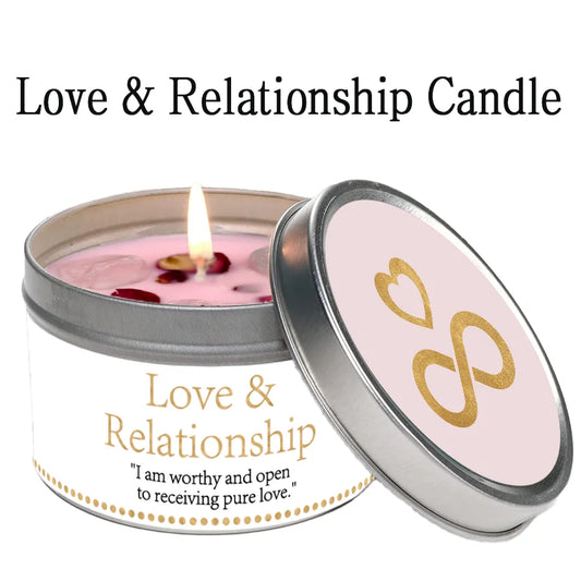 Law of Attraction Manifestation Candle – 3oz Crystal Ritual Scented Soy Candle
