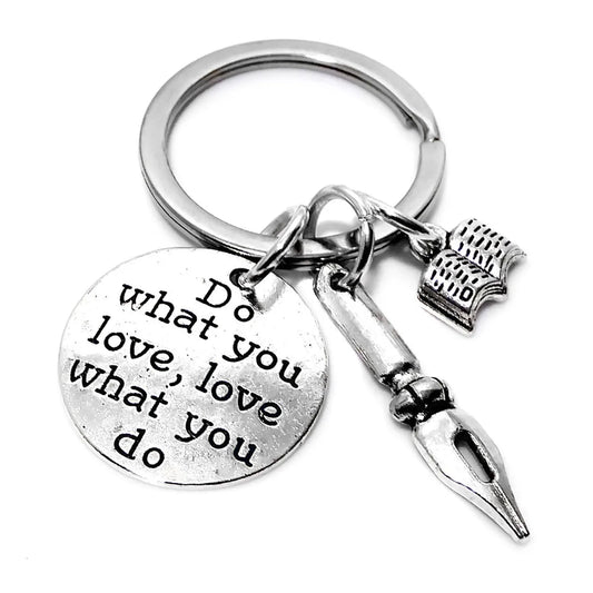 Writer & Teacher's Day Gift Keychain – Creative Pen Charm Pendant