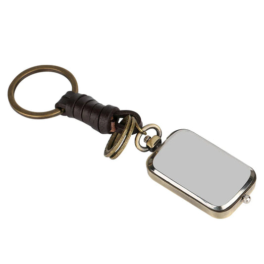 Vintage Tiny Cute Quartz Pocket Watch with Keyring – Retro Pendant Clock for Kids, Men & Women