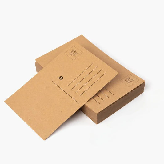 60 Pcs Brown 4x6 Blank Postcards – DIY Mailable Printable Postcard Set (300gsm)