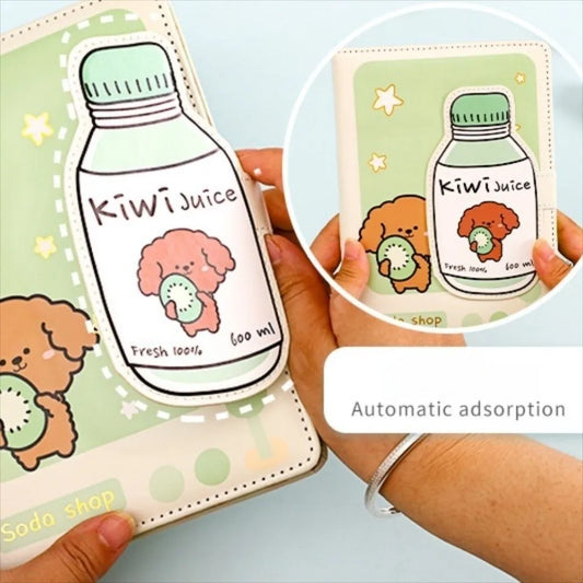 Cartoon Cute B6 Magnetic Notebook – Macaron Color, 224 Pages, Student & Office Use